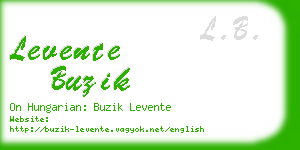 levente buzik business card